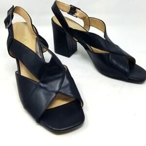 Andrew Geller Carey Heel Black Sandals Comortable Lightweight Women's Size 10M